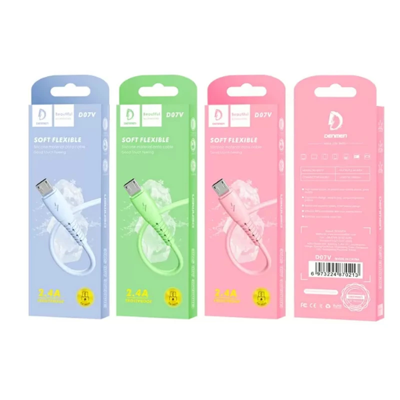 کابل تبدیل USB به microUSB دن‌من مدل D07V طول 1 متر