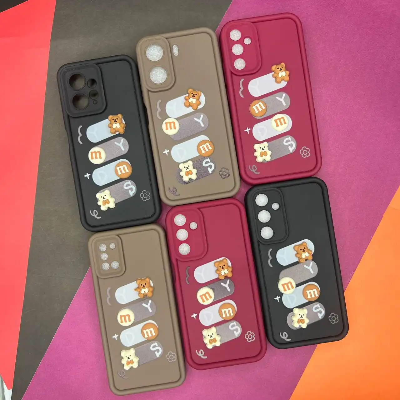 کاور عروسکی مدل خرسی مناسب برای گوشی موبایل سامسونگ Galaxy A55