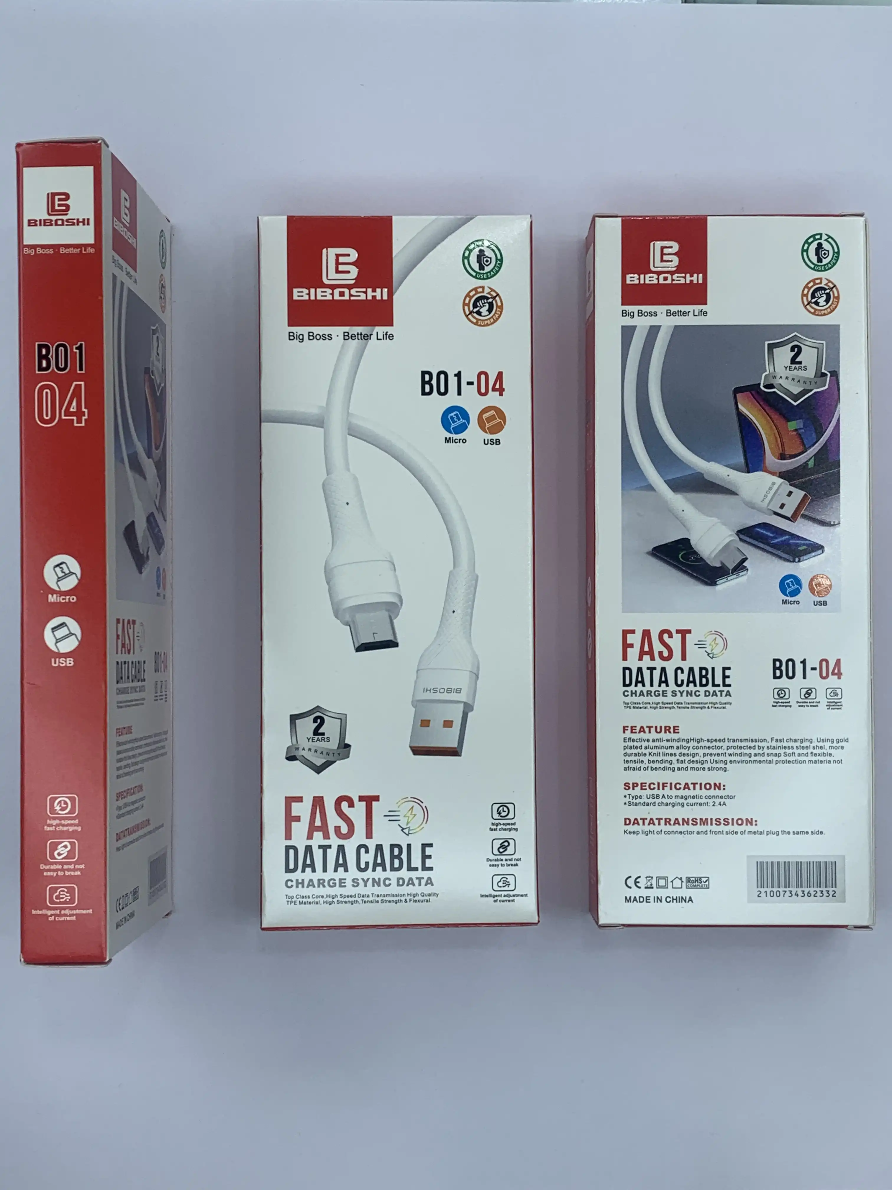 کابل تبدیل USB به microUSB بیبوشی