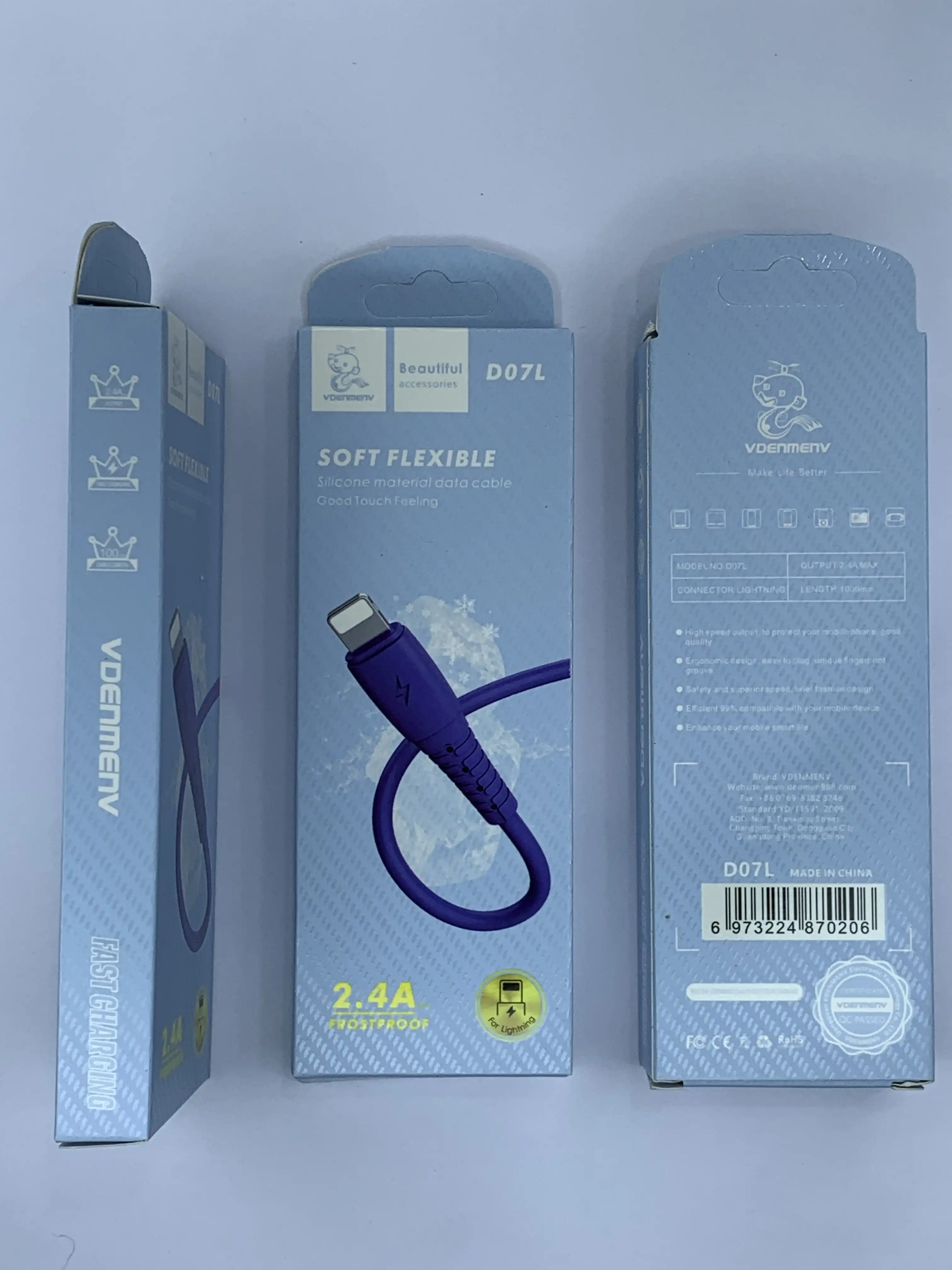 کابل تبدیل USB به لایتنینگ دنمن D07L