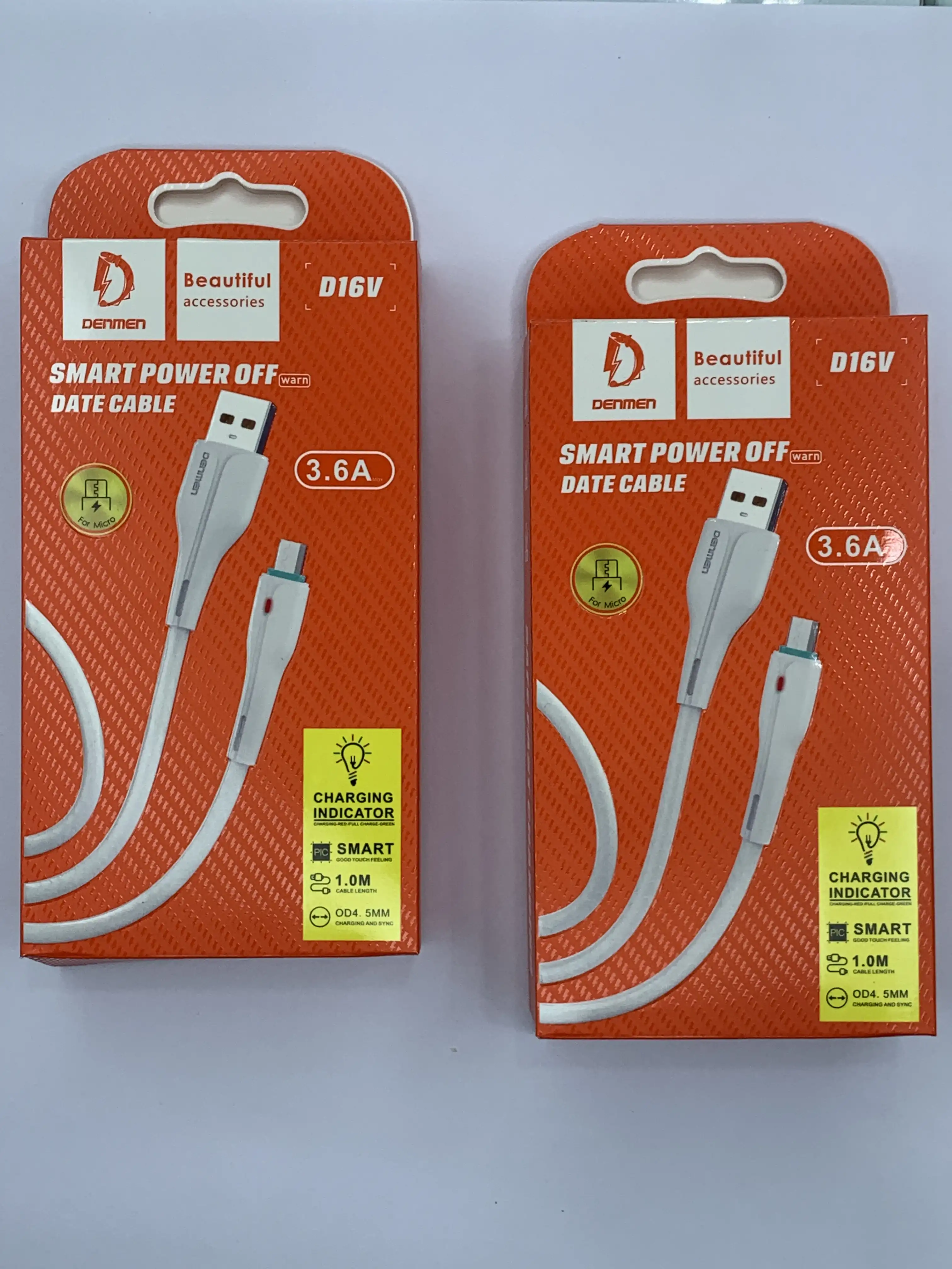 کابل تبدیل USB به microUSB دن‌من مدل D16V طول 1 متر