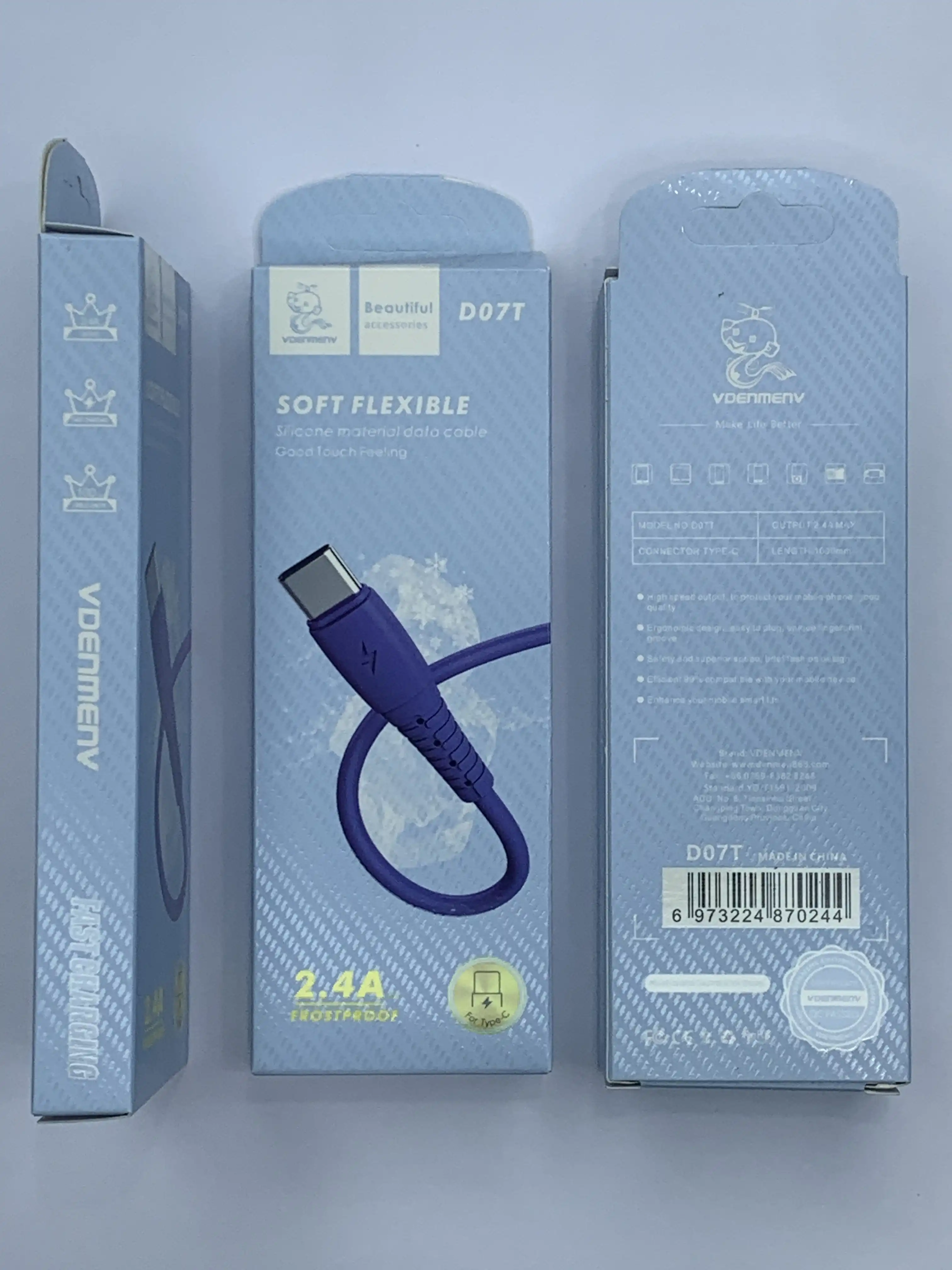 کابل تبدیل USB به USB-C دنمن D07T