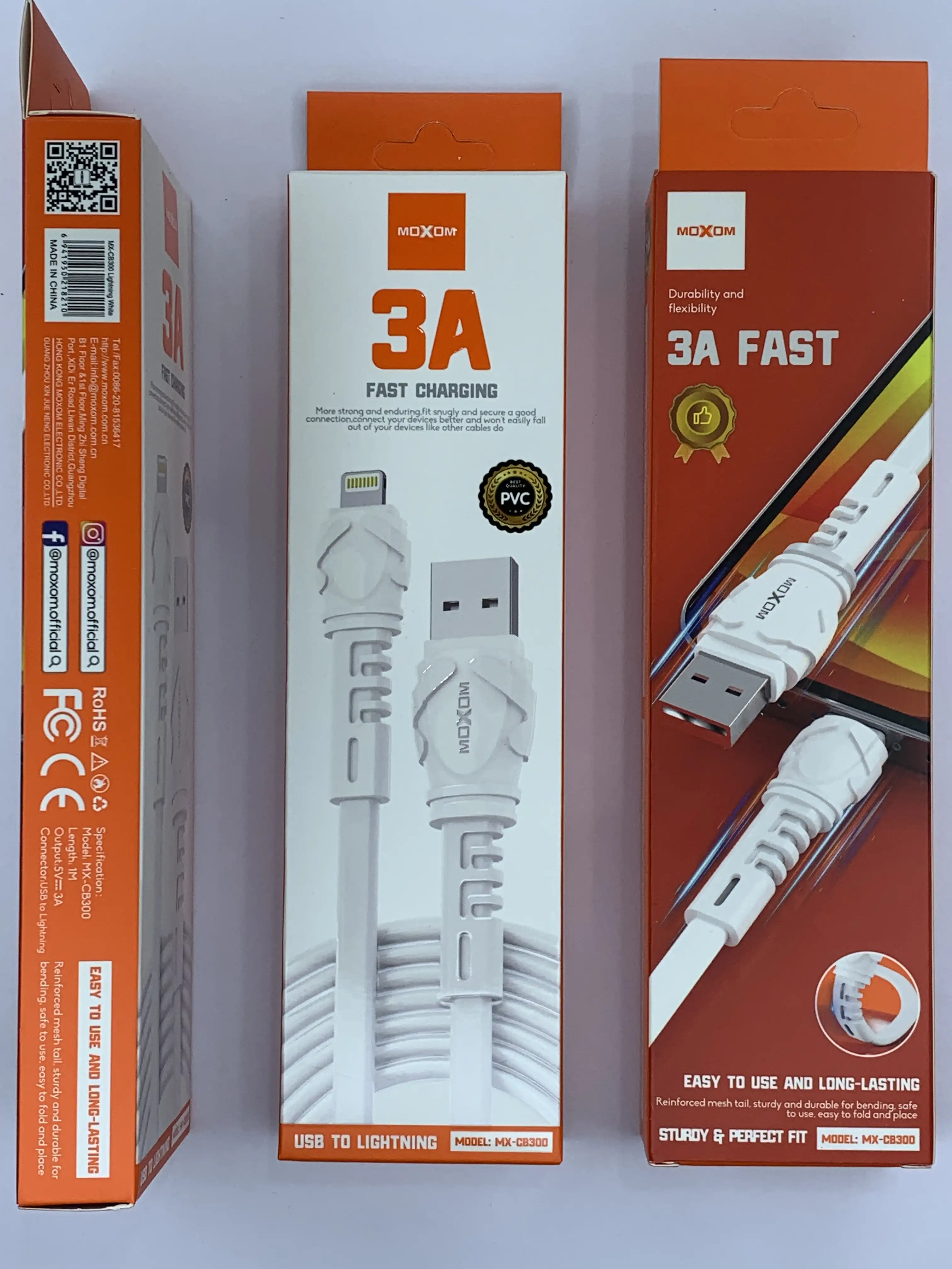 کابل تبدیل USB به لایتنینگ موکسوم CB300
