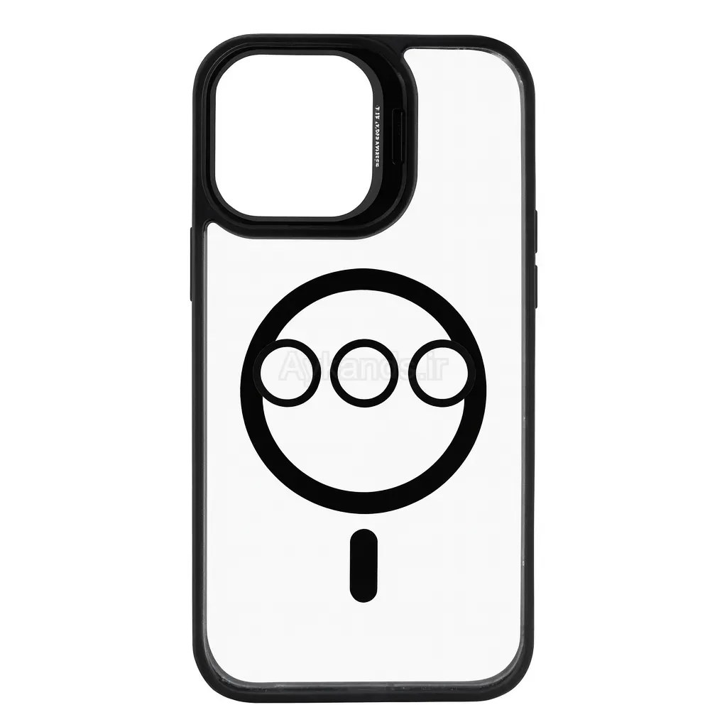 قاب اورجینال IPHONE 16 Pro Max مگ سیف دار مدل Metal Case Stand + محافظ لنز رینگی ست