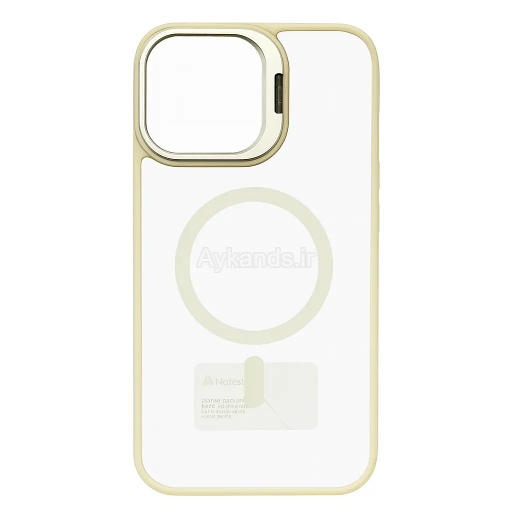 قاب اورجینال IPHONE 11 Pro Max مگ سیف دار مدل Metal Case Stand به همراه محافظ لنز رینگی ست