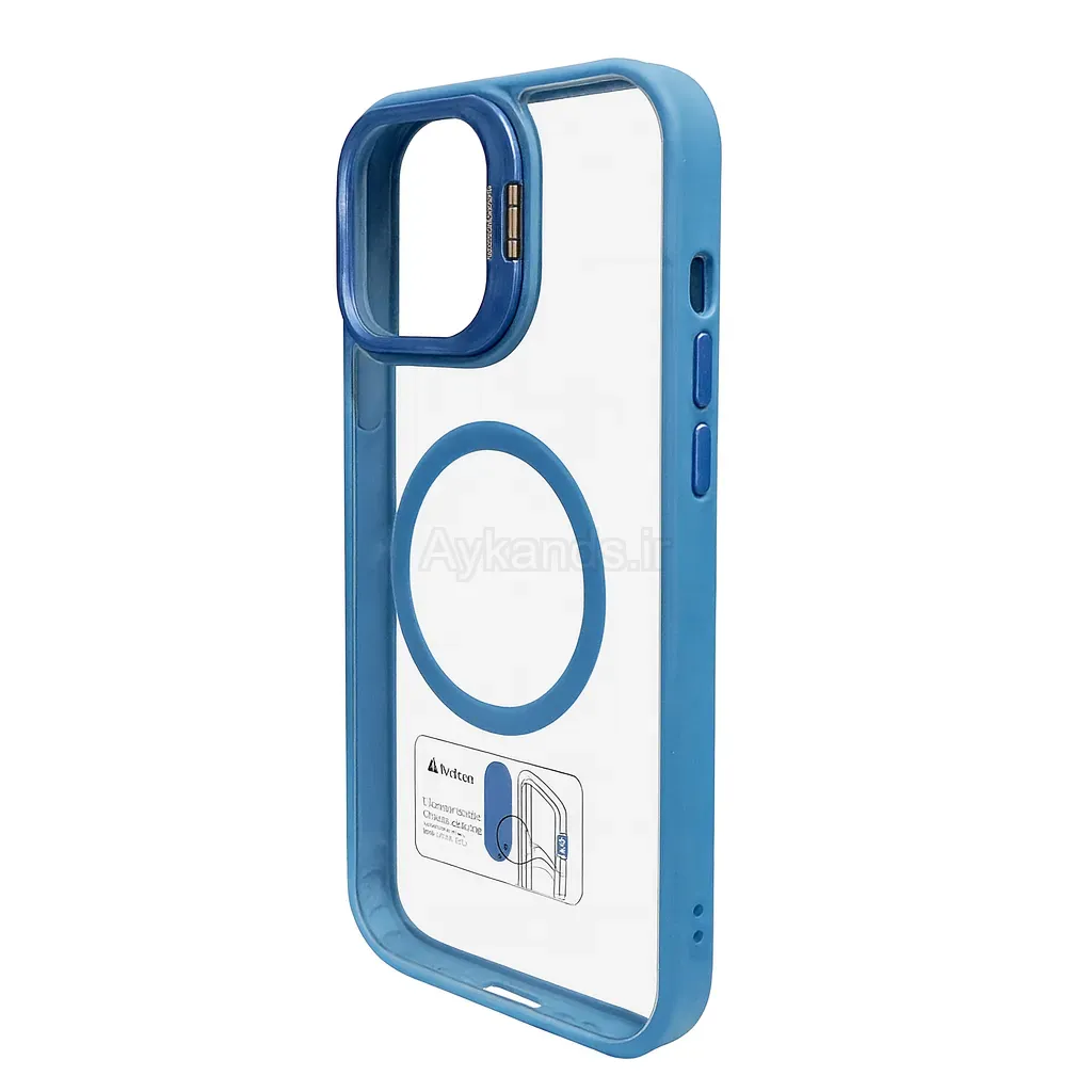 قاب اورجینال IPHONE 11 Pro Max مگ سیف دار مدل Metal Case Stand به همراه محافظ لنز رینگی ست