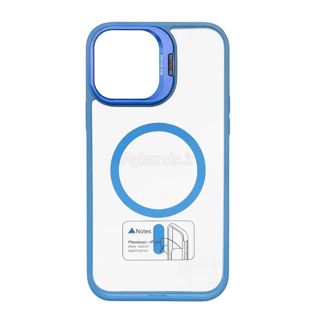 قاب اورجینال IPHONE 14 Pro Max مگ سیف دار مدل Metal Case Stand به همراه محافظ لنز رینگی ست