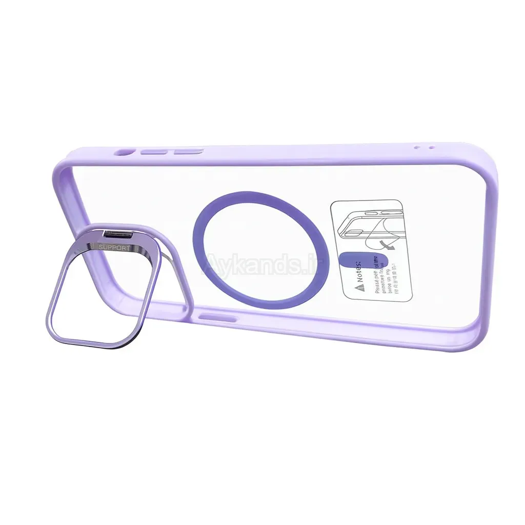 قاب اورجینال IPHONE 11 Pro Max مگ سیف دار مدل Metal Case Stand به همراه محافظ لنز رینگی ست