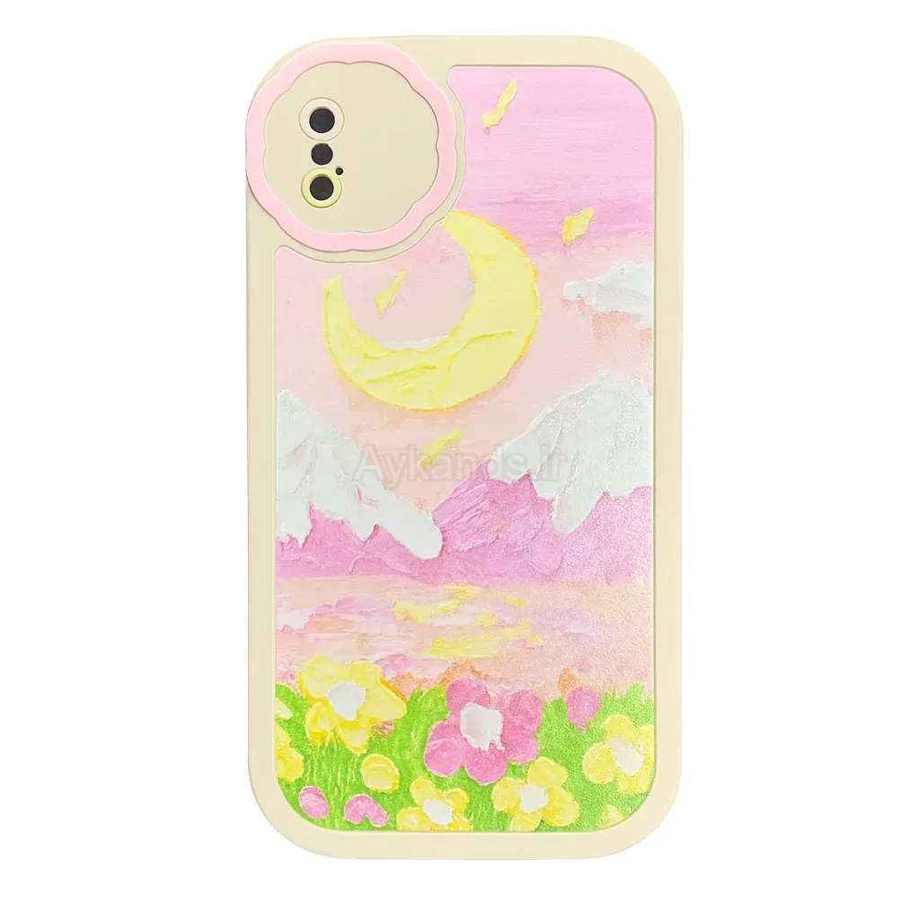 کاور آبرنگی طرح سه مناسب برای گوشی موبایل iPhone XS Max