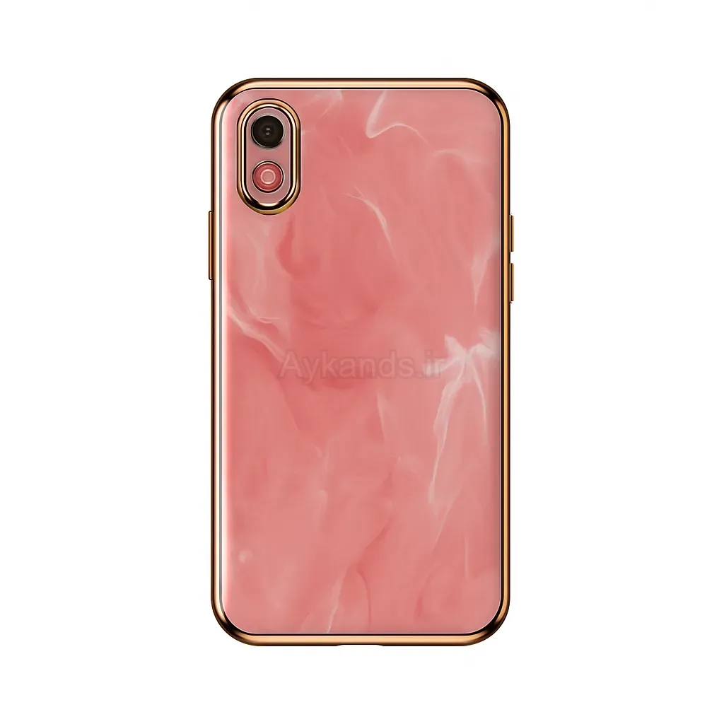 کاور طرحدار مدل سنگ مرمر صورتی مناسب برای گوشی موبایل iPhone Xs