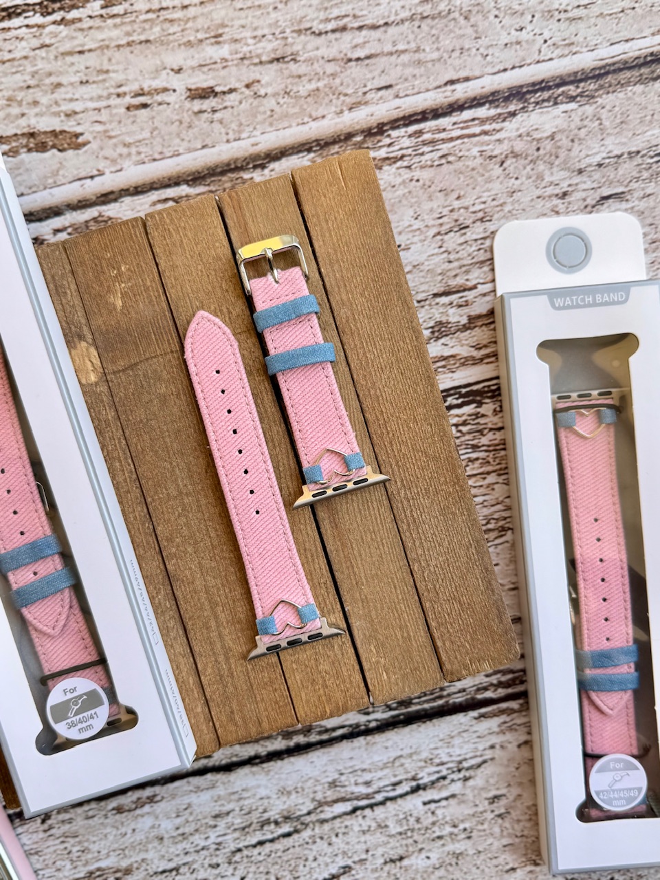 بند اپل واچ کبریتی صورتی قلبی