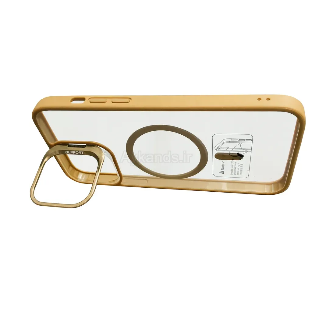 قاب اورجینال IPHONE 11 Pro مگ سیف دار مدل Metal Case Stand به همراه محافظ لنز رینگی ست