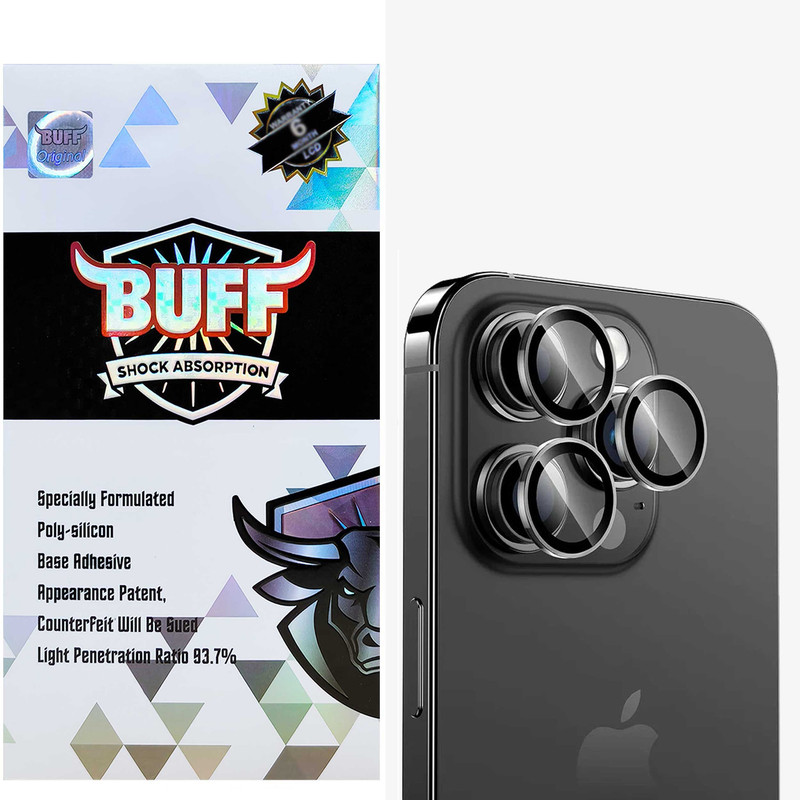 محافظ لنز دوربین بوف (Buff) مدل HD-Color Metal Lenz مناسب برای iPhone 16 Pro Max