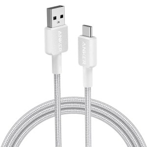 کابل شارژ تایپ سی انکر مدل ANKER 322 A81H5H21 سفید طول 0.9 متر - گارانتی شرکتی ایستا